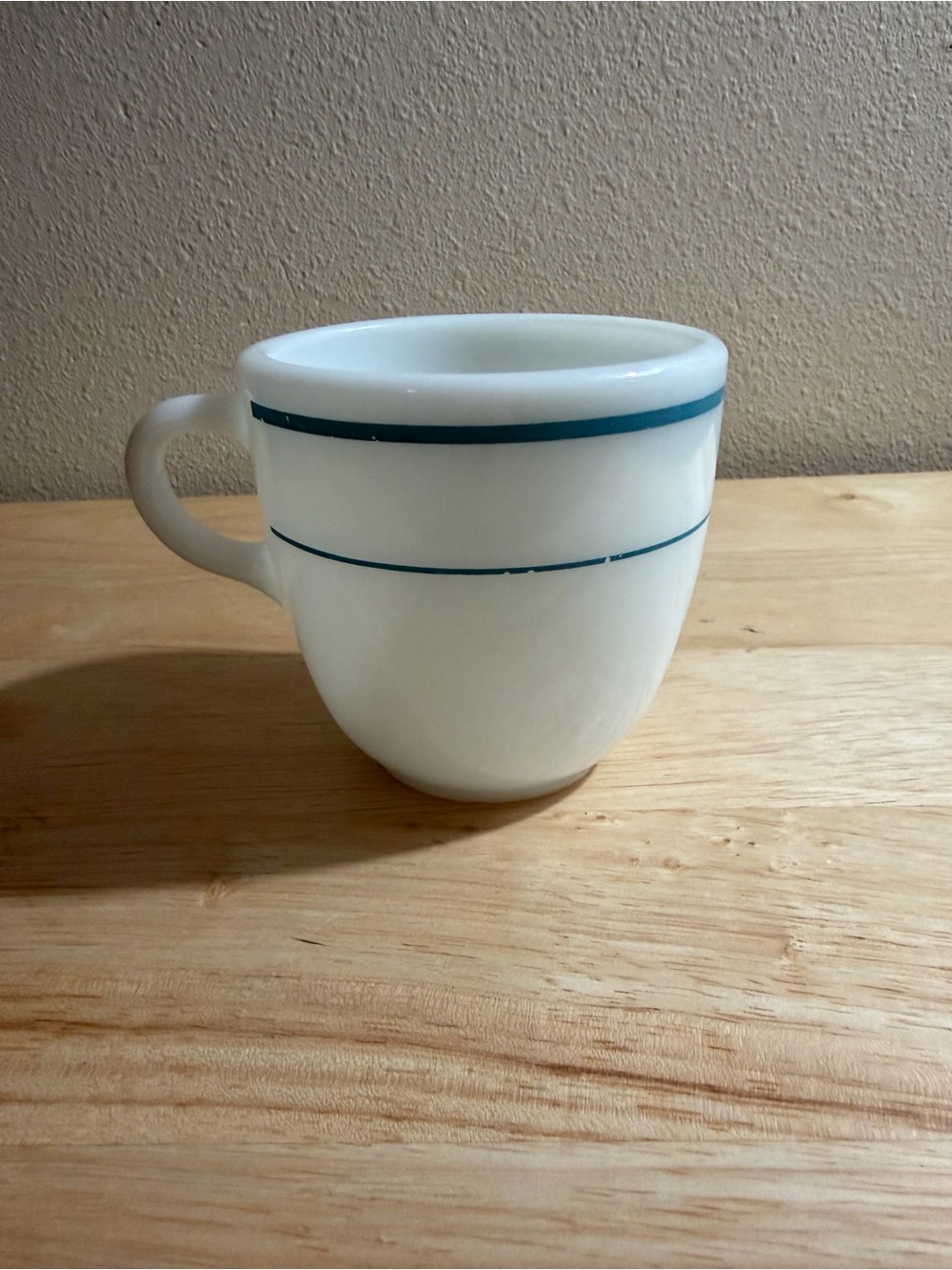Vintage Pyrex 723 Blue Band Milk Glass Mug